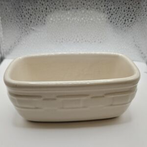 Cream Rectangular Ceramic Dish